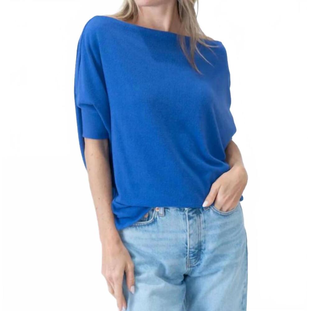 NEW SIX/FIFTY short sleeve anywhere top in royal